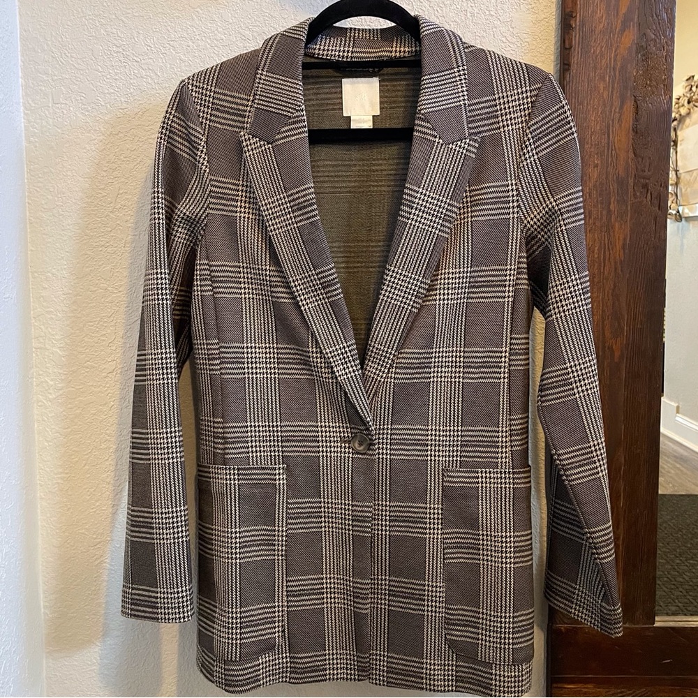 H&M | stripe design blazer